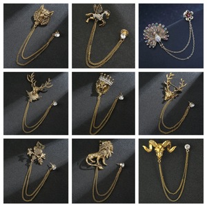 Broches en alliage plaqué or pour hommes, motif animaux de dessin animé, cadeau pour mariage, fiançailles, fête - Product Image 2