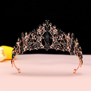 Corona di Gioielli Premium per Sposa, Accessorio per Capelli <span class=keywords><strong>da</strong></span> Sposa, Decorazione per Compleanno <span class=keywords><strong>Regina</strong></span> Barocca, Gioiello per Presentatrice di Spettacoli - Product Image 6