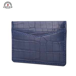 Porte-cartes de crédit en cuir PU crocodile mince de luxe Zenos, mini portefeuille, étui pour carte d'identité pour femme, sans fermeture - Product Image 2