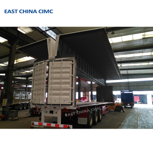 EAST CHINA CIMC 3 Axles Double Wing Box Trailer For Bulk Cargo Transportation 12 Wheels 40ft Double Wing Box Trailer