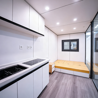 Contenedor Modular Prefabricado de 20, 30 y 40 pies, Oficina Portátil, Casa Cápsula Tipo Apple, Cabaña de Resort, Dormitorio de Acero con Panel Sándwich