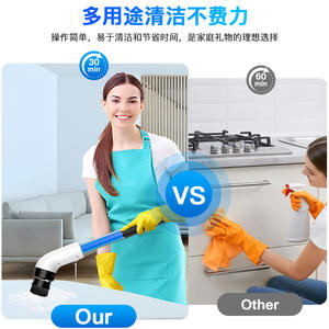 Cepillo de Limpieza Eléctrico Recargable Multifuncional para Baño con Dispensador de Líquido Automático Giratorio - Product Image 3