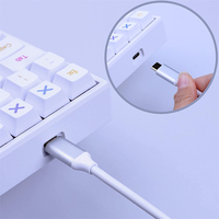 Câble USB type-c vers usb-c Gx12/GX16, accessoire pour clavier mécanique, flottant, coloré, avec aviateur, 2 pièces
