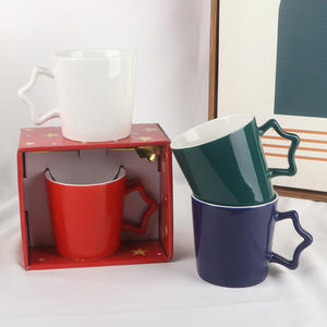 Taza de Cerámica con Asa Simple en Forma de Estrella, Personalizable con Logotipo, para Oficina, Hogar, Agua, Café - Product Image 5