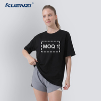 Camiseta Kuenzi de Manga Corta con Cuello Redondo, Personalizada con Logotipo, 100% Algodón, 240GSM, Talla Grande 6X para Mujer