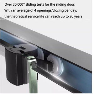 <span class=keywords><strong>Mampara</strong></span> de <span class=keywords><strong>Ducha</strong></span> Corredera en Forma de T de Aleación de Aluminio, Separación de Zonas Húmedas y Secas, Puerta de Vidrio Templado de 6 mm, Biombo de Baño - Product Image 2