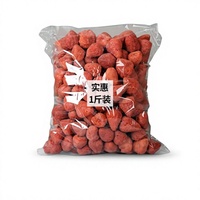 Buitenlandse Handel Shandong Gefreeze-droogde Aardbeienballetjes Knapperige Sneeuwvlok Knapperige Nougat Fruit Snacks Op Maat Gemaakte Ingrediënten in Zak