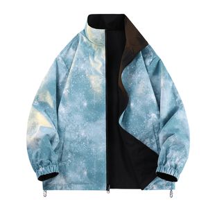 Veste pour hommes, nouvelle collection automne, col montant ample, cardigan de loisirs en plein air, manteau pour jeunes, confortable à porter des deux côtés, respirant - Product Image 6