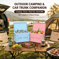 Glacière pliable 35QT, isotherme, portable, en mousse PU et PP, pour vin, camping, pique-nique, voiture, voyage