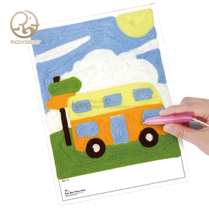 <span class=keywords><strong>Montessori</strong></span>-<span class=keywords><strong>Kit</strong></span> d'artisanat unisexe pour enfant, point de croix, aiguille, broderie, laine, <span class=keywords><strong>peinture</strong></span>, 5-7 ans - Product Image 1