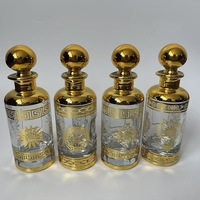 Botol Parfum Kaca Silinder Aromaterapi Berlapis Emas 200ml Gaya Dubai Grosir
