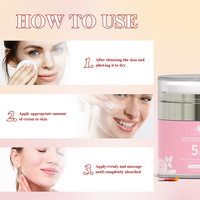 Nouveauté 5 en 1 vitamine C E acide hyaluronique niacinamide collagène marque privée crème pour le visage beauté anti-rides blanchissant éclat