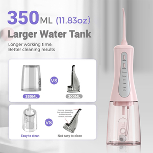 <span class=keywords><strong>Precio</strong></span> <span class=keywords><strong>de</strong></span> fábrica Irrigador oral portátil Inalámbrico IPX7 Impermeable Flosser <span class=keywords><strong>de</strong></span> agua con tanque <span class=keywords><strong>de</strong></span> agua grande <span class=keywords><strong>de</strong></span> 350ml - Product Image 5