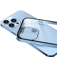 Étui de téléphone magnétique anti-espion en verre double face pour iPhone 11 12 13 14 15 16 17 Pro Max