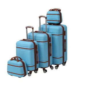 Juli Fabrik preis 5 Stück Luxus koffer Gepäck 210D ABS Gepäck Reisetaschen mit Schloss