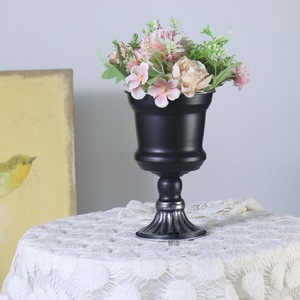 American Retro Style Black Iron <b>Vase</b> <b>Set</b> High Quality Corrosion Resistant Desktop Or Floor Standing Wedding Decor - Product Image 4