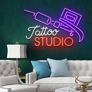 Enseigne au néon personnalisée, LED, étanche, acrylique, rétroéclairée, logo <span class=keywords><strong>de</strong></span> tatouage, décoration pour la maison, bar, club, bureau, enseigne au néon personnalisée - Product Image 1