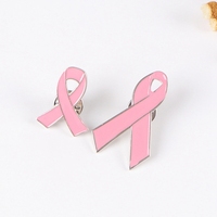 1 pièce Broches épingles ruban émaillé rose sensibilisation au cancer du sein en stock pour dropshipping