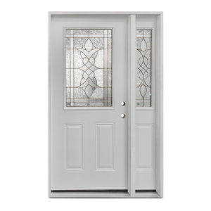 Porte battante <span class=keywords><strong>en</strong></span> acier prémontée Offre Spéciale design moderne avec <span class=keywords><strong>petit</strong></span> <span class=keywords><strong>verre</strong></span> ovale pour usage domestique - Product Image 2