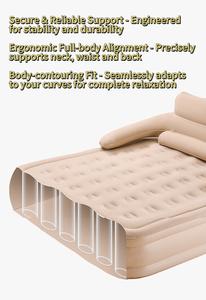 Colchón Inflable Extra Grande Tipo Queen con Almohada Integrada, Plegable, Multifuncional, para Dormitorio, Suelo, Hogar, Camping, <span class=keywords><strong>Parques</strong></span> - Product Image 5