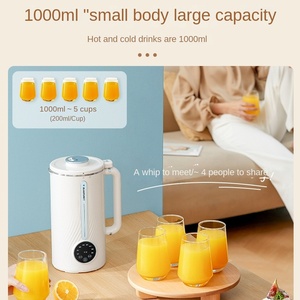 Máquina para Hacer Leche de Soja de 1000 ml, Licuadora de Alta Velocidad con 12 Cuchillas de Acero Inoxidable, Molinillo Automático para Leche de Nueces y Avena, 1000 W, con Calentamiento - Product Image 6
