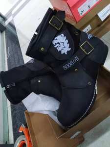 21 nouvelles bottes courtes pour hommes à bout rond, bottes en cuir PU pour hommes européens et américains, bottes à talon bas, commerce extérieur pour hommes - Product Image 2