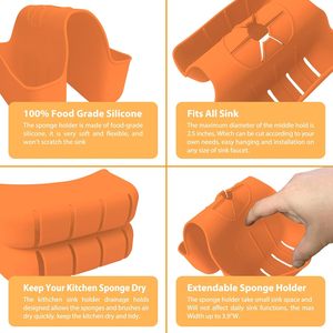 Support de cuisine en silicone suspendu, non pliable, de type crochet, pour <span class=keywords><strong>savon</strong></span> <span class=keywords><strong>liquide</strong></span> et éponge, décoratif - Product Image 3
