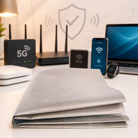 Tissu de protection EMF Faraday en cuivre et nickel, tissu de blindage anti-radiation, blocage de signal à 99 % pour étui d'ordinateur portable, rideau, housse
