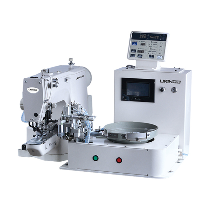 438D High Speed Direct Drive Electronic Button Sewing Machines Apparel Machinery With Automatic Button Feed