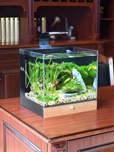 Taille personnalisée grand réservoir de poissons en verre clair plat solide équipement d'<span class=keywords><strong>aquarium</strong></span> personnalisé pour la maison cuisine et décoration solaire - Product Image 6