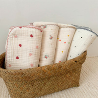 Couverture pour bébé en mousseline 100% coton, double couche, couverture en gaze pour emmailloter, couverture douce pour nouveau-né, couverture pour la sieste des nourrissons