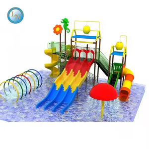 Aire de jeux aquatique familiale, équipement de parc extérieur, toboggan aquatique, combinaison de seau en fibre de verre et de <span class=keywords><strong>fontaine</strong></span>, toboggan aquatique extérieur - Product Image 2