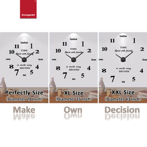 Orologio da <span class=keywords><strong>Parete</strong></span> Moderno Grande Fai-da-Te, Silenzioso al Quarzo, Adesivo in Acrilico Senza Cornice, Grande Orologio Decorativo da <span class=keywords><strong>Parete</strong></span> per Ristoranti, Bar e Caffè - Product Image 4