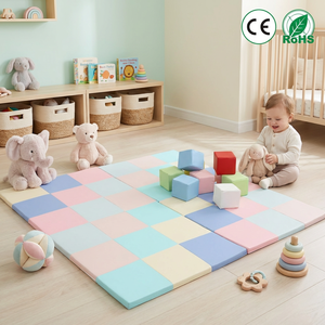 Alfombra de juego de espuma entrelazada de colores para bebés, cuadrados de <span class=keywords><strong>suelo</strong></span> suaves de XPE, tapete de actividades no tóxico para niños - Product Image 1