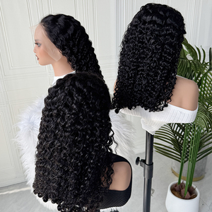 Natural Black Burmese Curly <b>Wig</b> Human Hair Soft Tight Curls <b>Lace</b> <b>Wig</b> Natural Hairline Full Density <b>Wig</b> - Product Image 6