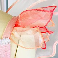 Ensemble de costume de fée rose pour filles, comprenant des ailes et un serre-tête avec des décorations perlées, pour les spectacles sur scène et les fêtes
