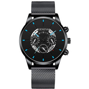 GAIETY — montre à quartz pour hommes, en alliage, avec trois yeux et six points, un calendrier, nouvelle collection 2020 - Product Image 6