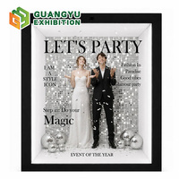 Boîte Photo Booth Portable en Verre avec Structure en Tissu Tendu et Tube en Alliage d'Aluminium, Miroir Intégré, Cabine Photo pour Fêtes