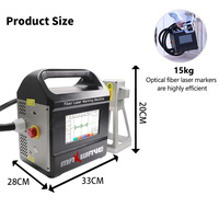 Machine de marquage mini 20W 30W 50W avec cadre de positionnement pour métal et plastique, marqueur laser portable précis, écran tactile, mise au point automatique