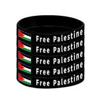 Catégorie de produit Bracelets gratuits du drapeau de la Palestine pour femmes hommes Bracelets en silicone imperméables Bracelets de sport en caoutchouc