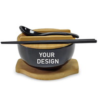 Meilleurs produits de vente 2024 vaisselle en céramique japonaise tasse en céramique bol ménage nouilles instantanées ramen bol avec couvercle