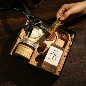 Caja de Regalo Premium de Aromaterapia con Vela de <span class=keywords><strong>Cera</strong></span> de Soja, Aceite Esencial, Fragancia sin Fuego, Aire Fresco Hecho a Mano - Product Image 2