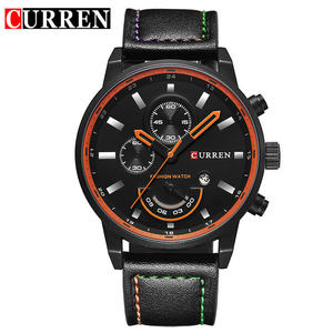 Montre à quartz en alliage pour homme CURREN 8217, style décontracté, luxe, affaires, antique, bracelet en cuir, étanche, affichage de la date - Product Image 3