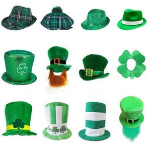 Sombrero Verde del Día de San Patricio 2023 al por Mayor, Sombrero de Copa Verde con Barba, Sombrero de Copa con Trébol para Fiesta - Product Image 6