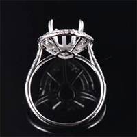Vente en gros de bagues classiques en or massif 10 carats 18 carats en argent sterling 925 avec diamant de laboratoire et moissanite semi-montées pour les fêtes