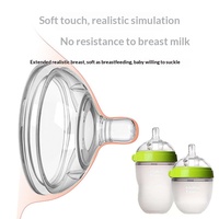 Vente en gros directe usine : Tétine en gel de silice à bec de canard de 7 cm à large ouverture, avec bille lestée et bec d'apprentissage à paille, débit moyen, pour bébés