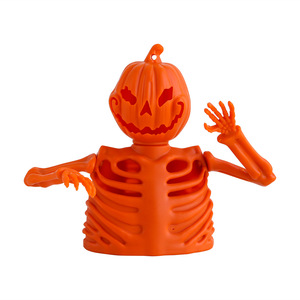 Bougie électronique squelette d'Halloween très populaire, décorations de fête de la Toussaint avec bougeoir squelette - Product Image 5