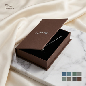 Luxuriöse, individuell gestaltbare, magnetisch verschließbare, recycelbare Papier-Schmuckbox für Ringe, Ohrringe, Anhänger, Armbänder und Halsketten - Product Image 1