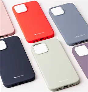 Gốc Hàn Quốc thương hiệu Goospery thủy ngân Silicone trường hợp điện thoại cho Iphone 15 Pro Max điện thoại di động bao gồm