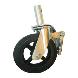 <span class=keywords><strong>ล้อ</strong></span>เลื่อนยางสำหรับงานหนัก สีดำ ขนาด 6 นิ้ว 8 นิ้ว พร้อมแกนล็อคหมุนได้ 360 องศา พร้อมเบรก - Product Image 3